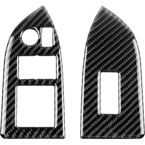 Para BRZ 86 2013-2017, cubierta decorativa de fibra de carbono original para el botón del regulador de la ventana del coche, pegatinas y accesorios. (1/2)