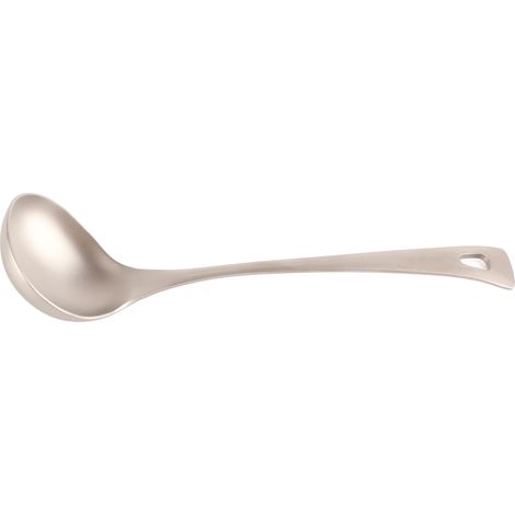 Cuillère à soupe longue en titane, grand bol, légère et portable pour camping et randonnée (1/5)