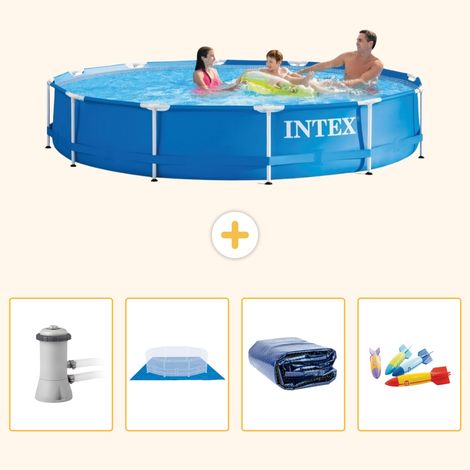 Intex Piscine Tubulaire Ronde - 366x76 cm - 5-pièces  S220 (1/5)