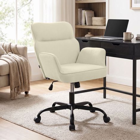 Silla de oficina Amado tapizada Crema (1/5)