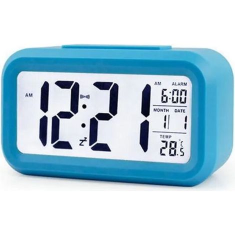 Réveil à écran LED avec vision nocturne, 1 pièce, horloge de bureau, grand écran lumineux numérique, 13,7 × 7,8 × 4,8 cm (1/4)