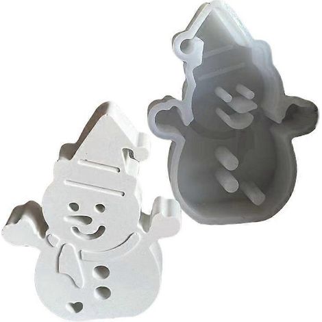 Moule silicone bonhomme de neige Noël pour résine époxy, moule résine neige décoratif, moule silicone Noël pour bijoux, artisanat DIY. (1/4)