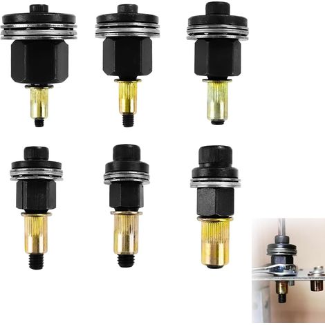 6 Pièces Écrous à tête de Rivet à Main, Convient au Kit de Tête de Rivet à Main M4 M5 M6 M8 M10 M12, Acier Riveteuse Pneumatique Ecrou a Sertir, Riveteuse Manuelle Adaptateur Riveteuse