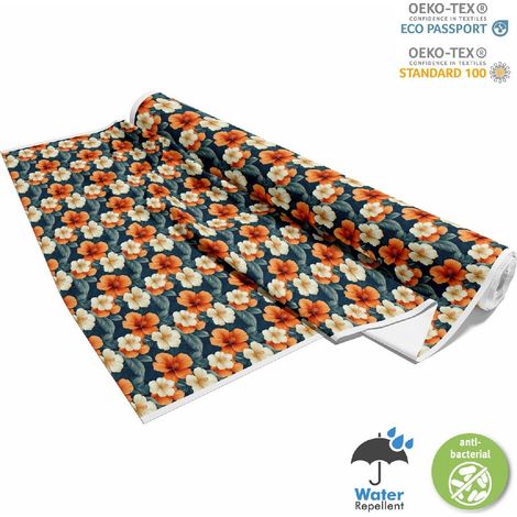 Outdoor dekostoffe oxford - Motiv Bunte Blumen DX18075 (1/5)