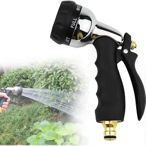 gerenic High Quality Zinc Alloy Watering Gun,Garden Sprayer with 7 Watering Modes,Brass Connection Watering Sprinkler Irrigator,1/2inch (1/5)