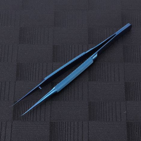 Fingerabdruckpinzette für die Handy-Reparatur, 0,15 mm feine Fingerabdruckpinzette aus Titanlegierung, geeignet für mikroskopische Eingriffe, gebogene Spitze. (1/5)