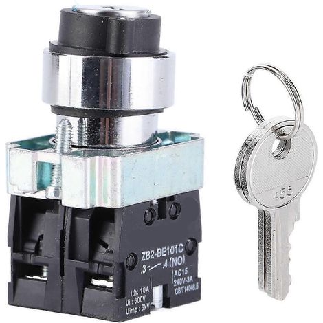 Commutateur à clé à 2 positions, réarmement automatique, verrouillage de l'alimentation, conversion, verrouillage par rotation ZB2-BE101 ZB2-BE102C (1/4)