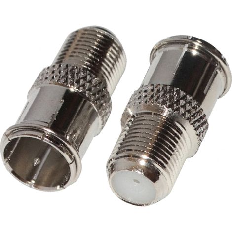 Connecteur F - AERZETIX - 2X - Réparateur rapide - Mâle-femelle - Compatible TV/Satellite/Antenne