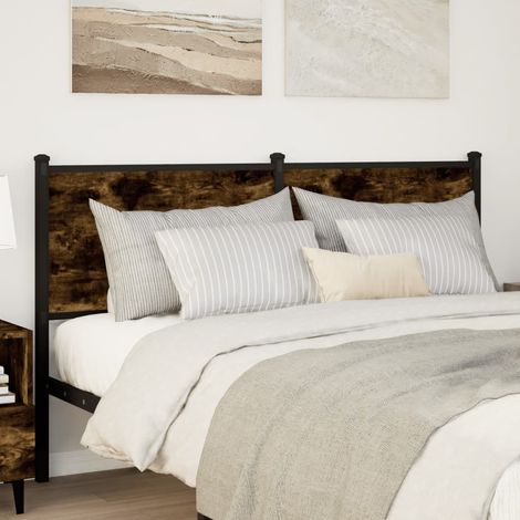 Maison Exclusive - Testiera di Ricambio Rovere Fumo 150 cm in Legno Multistrato e Acciaio
