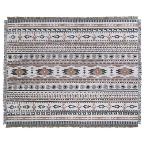 1 Pièce 160x130cm Couverture Plaid Treillis Tricotée Décorée avec des Franges Bohême Simple Doux Confortable Protéger Contre Le Froid pour Canapé Sofa Chaise à Repos et Sieste (1/5)