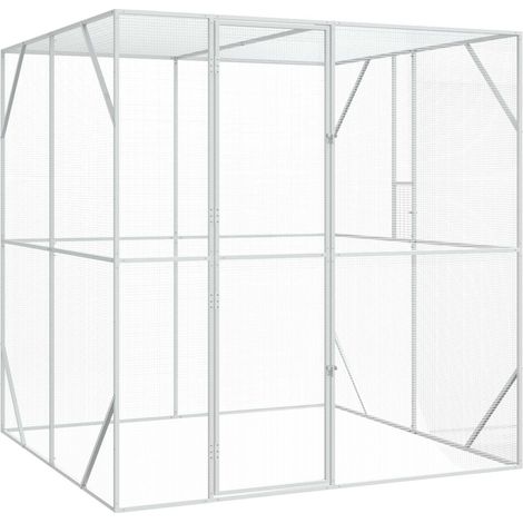 Vogelkäfig Anthrazit 209 x 202 x 214 cm Verzinkter Stahl