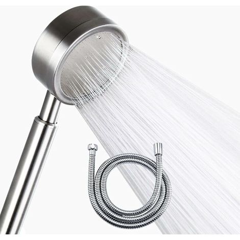 royaluxe - Pommeau de Douche Haute Pression avec Tuyau 1.5m,Pommeau Douche Acier Inoxydable Economie d'eau avec Flexible en Douche,Douchettes Douche salle de bain (1/5)