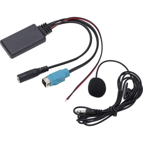 Aux dans L'adaptateur de Câble Stéréo à Pleine Vitesse avec Remplacement de Microphone pour 2009-up, 5.0, MP3 WMA WAV Flac DSD, pour iOS, Smartphone, Tablette PC, Module (1/5)