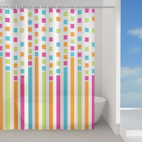 Gedy Duschvorhang Party aus PEVA in Mehrfarbig 240x200 cm