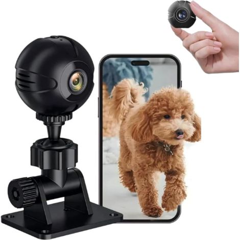 JSSEVN - Mini-WLAN-Kamera, 1080p HD Mikro-Spionagekamera, kabellose Überwachungskamera für den Innen- und Außenbereich mit Bewegungserkennung/Nachtsicht (1/5)