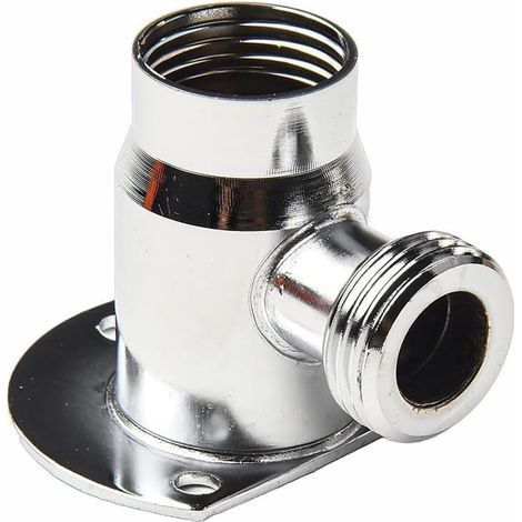 Adaptateur coudé de douche apparent en laiton chromé pour mitigeur thermostatique à barre, raccord à bride mural à 90° G1/2 mâle x G1/2 mâle, convertit en encastré pour (1/5)
