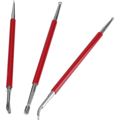 Lot de 3 outils de raclage pour presse d'impression, cuir fait main, plastique et caoutchouc, ensemble de grattoirs artisanaux (1/5)