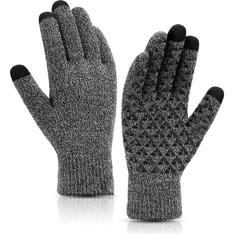 2 Paia di guanti invernali unisex Guanti touchscreen Guanti sportivi per sci, ciclismo, corsa (1/4)