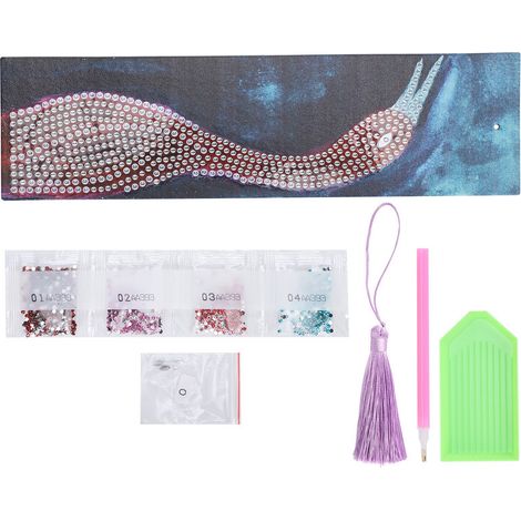 Signet de peinture diamant avec gland, kit DIY artistique, cadeau pour maison bureau école étudiants AA393‑Oiseau (1/5)