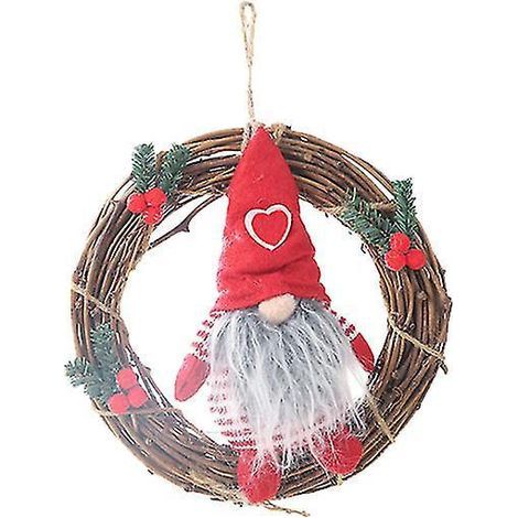 Suspension décorative en tissu et rotin. (1/3)