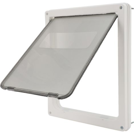 Porte pour animaux de compagnie silencieuse à double sens, résistante aux intempéries, pour intérieur et extérieur, pour chat ou chien, compatible avec les cages et enclos pour animaux de compagnie (t (1/5)