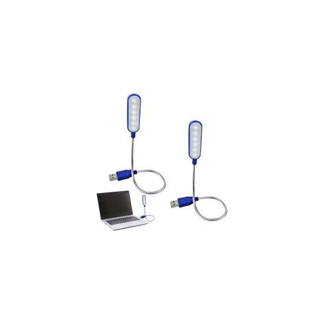 Lampe USB Flexible, Lampe Ordinateur Portable, 2 Pièces Mini Lumières USB Pour Clavier, LED Pour PC Portable, Pour PC, Ordinateur, Batterie Externe, Éclairage D'intérieur (Bleu) (1/5)