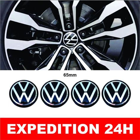 Caches moyeux Volkswagen - Centres de roues x 4 - Diamètre 65 mm pour jantes 3B7 601 171