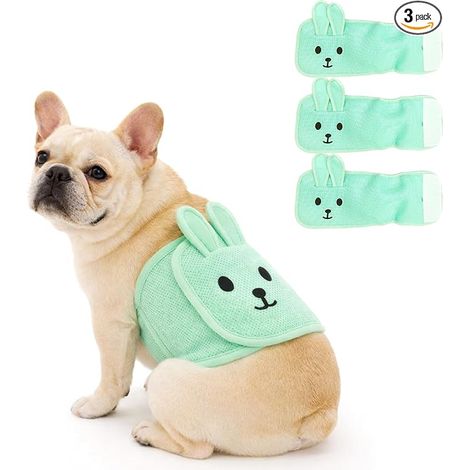 Dog Belly Bands for Male Dogs, Washable Diapers,Green, M (1/5)