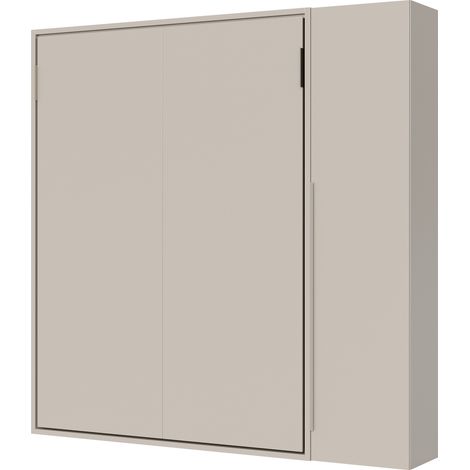 Lit double escamotable vertical Versia 160 avec armoire droite Argilla 1 porte