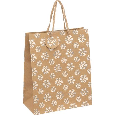 Holographische Geschenktasche mittelgroß Kraft - Feeric lights & christmas