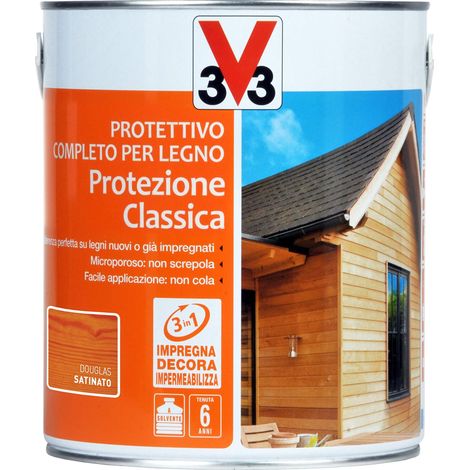 protettivo completo per legno protezione classica, colore douglas - 2,5 litri (1/3)