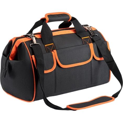 1 - Sac à outils - Tissu Oxford - Imperméable avec 14 poches pour électricien et bricoleur Orange 34x22x25cm