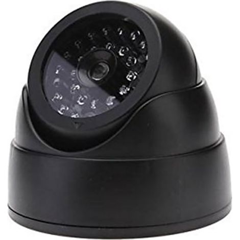 Fausse caméra de surveillance extérieure avec lumière LED clignotante, fausse caméra de sécurité dôme pour la maison (1/3)