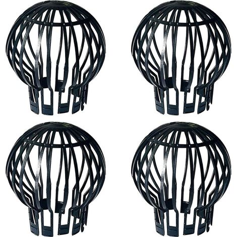 filtres à gouttière, 4 pièces , protege gouttiere, Fabriqué en plastique, durable, antirouille, drainage lisse, adapté pour gouttière, drainage de toit (noir, 5,7 x 4,9 x 1,7 pouce) DOPA (1/4)