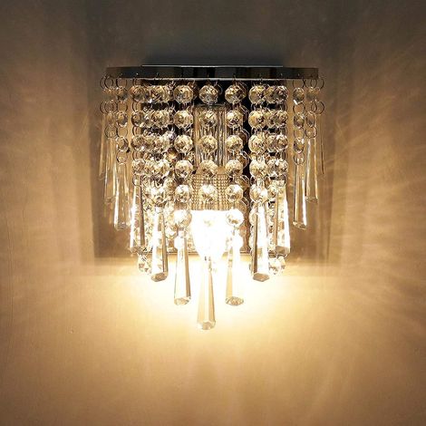 1 Applique murale cristal,Acier inoxydable,E14,Design moderne,Salon Chambre (1/5)