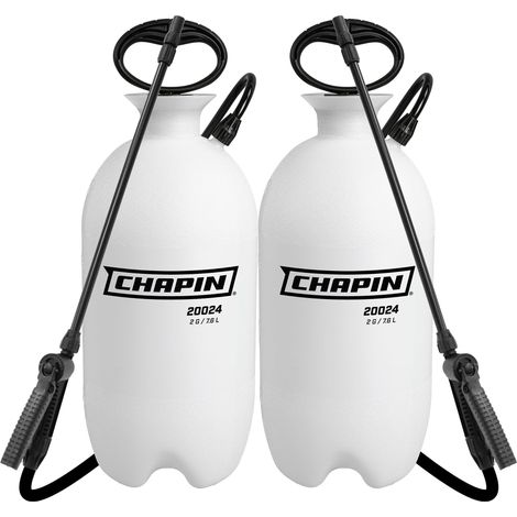 Lot de 2 pulvérisateurs pour pelouse et Jardin avec Filtre Anti-Obstruction pour Engrais, herbicides et pesticides, Blanc translucide de 7,7 l (1/5)