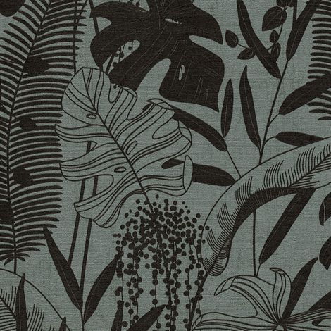 Vliestapete - Cuba II - Blau Botanical Dschungel A.S. Creation - 791644 (1/5)