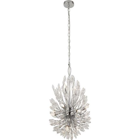 Searchlight Peacock Suspension à 14 ampoules, cristal (1/3)