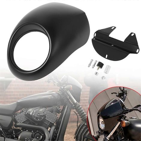 Motorrad-Scheinwerferabdeckung/Scheinwerferverkleidung in strahlendem Schwarz (1/5)