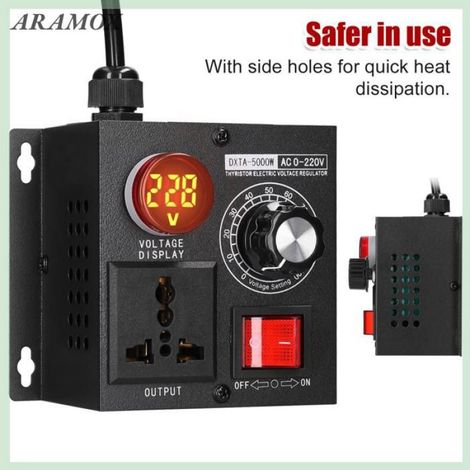Régulateur De Tension - Ac 220 V - 5000 W - Monophasé - Électronique - Pour Charge Résistive Ou Inductive - 1 Pièce (1/4)