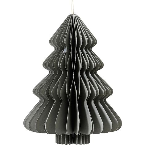 Alberello di Natale colore grigio in carta , decorazione natalizia -40 cm