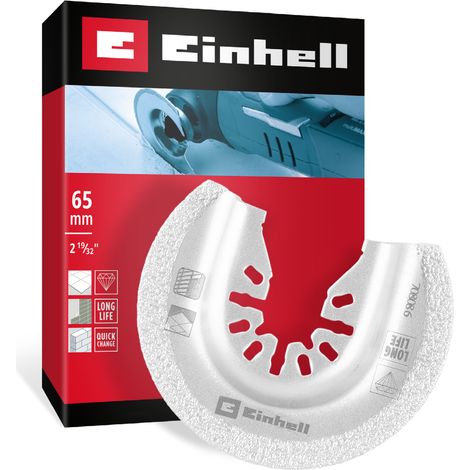 Original Einhell Halbrundes Hartmetall-Sägeblatt (Diamant bestreut, kompakte Form, 87 mm Länge, 1,2 mm Blattstärke, Schnellwechselfunktion, geeignet für Multitools) (1/5)
