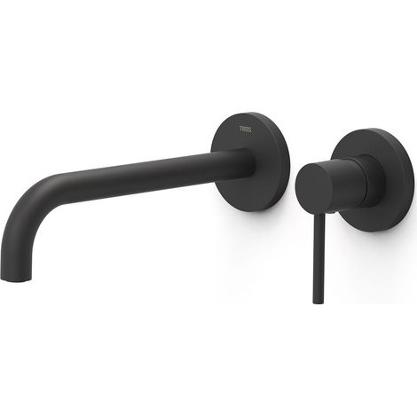 TRES 26230022NM STUDY Pieza Vista para Cuerpo Empotrado De Lavabo Color Negro Mate - ref: 26230022NM