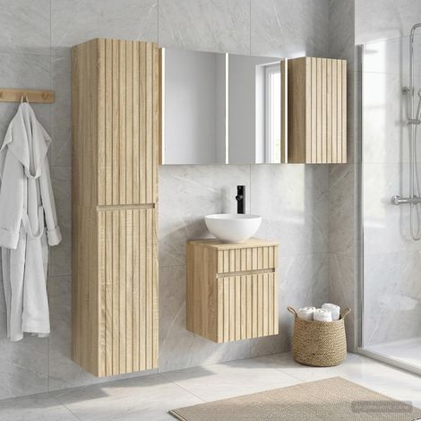 vidaXL Bathroom Cabinet Set 5 pcs Sonoma Oak Engineered Wood (1/5)