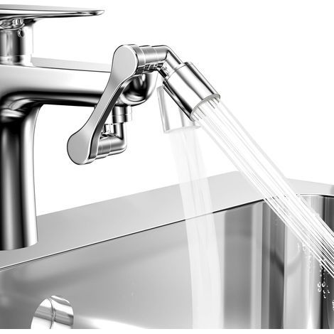 Faucet Aerator, 1080° Swivel Extension, Brass and ABS, 2 Spray Modes, For Kitchen and Bathroom (1/5)