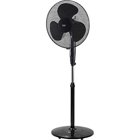 [GENERALÜBERHOLT] Ventilator de pie mit schwarzem Rundsockel Leistung: 45w Flügel: ø40cm verstellbare Höhe 110-130cm edm