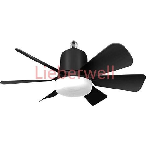 30W LIEBERWELL Ceiling Fan with Light, E27 Socket Ceiling Fan Lamp, Dimmable LED for Bedroom, 3 Speeds, 6 Blades, Remote Control, Timer, White (1/5)