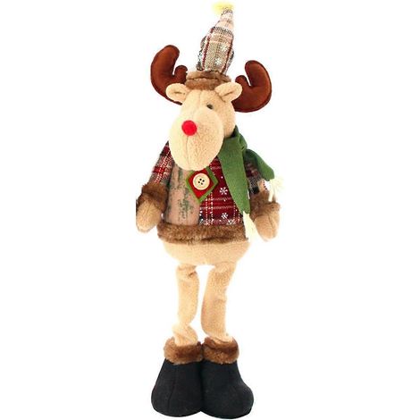 Renne de Noël debout, renne en peluche avec pattes rétractables. (1/5)