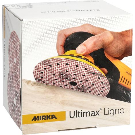 Mirka Ultimax Ligno Ø 150mm Disques abrasifs autoagrippant Multifit / grain 150 / 100 pièces / multi-trous / pour poncer les surfaces en bois (1/5)