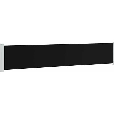 Toldo lateral retráctil de jardín negro 117x600 cm vidaXL